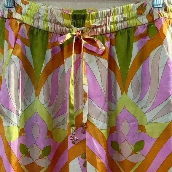 Zara Loose Fitting Satin High Waisted Print Pant Size XS EUC! - Picture 9 of 12